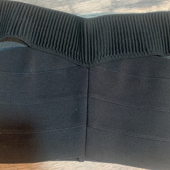 Pleasure Doing Business Black Bandage Rubber Like Crop Top Club/Festival/Concert - Picture 6 of 10